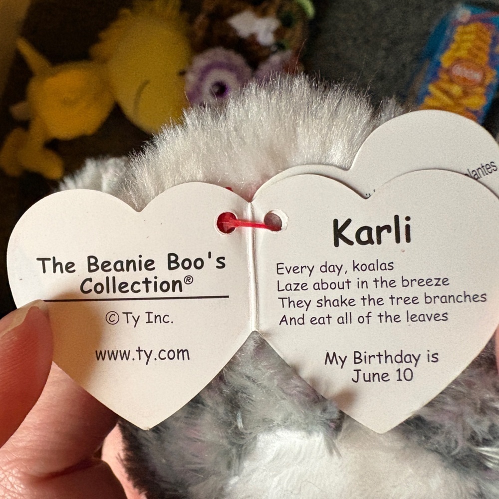 TY Beanie Boo lot of 5–Karli koala, Dreamy sloth, Opal cat, Flips dolphin plush - Picture 14 of 16